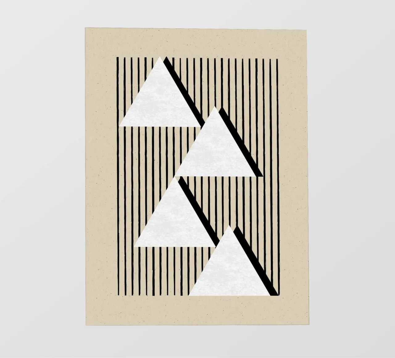 Triangoli a strisce bianche e nere pellicola backlit da MoonlightPrint