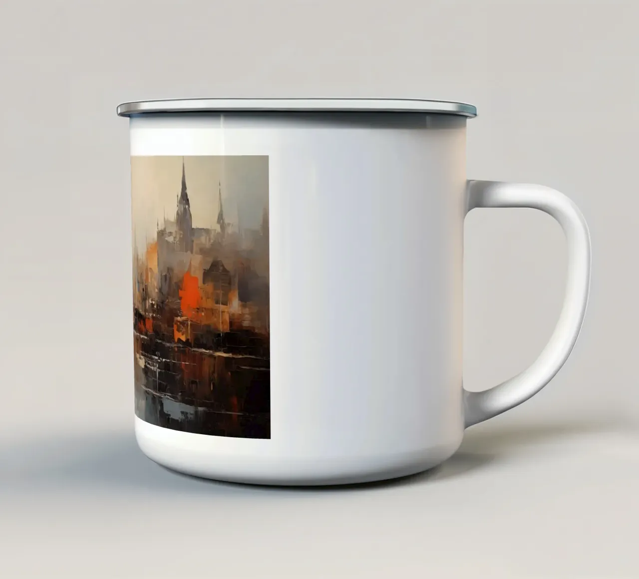 Città portuale tazza in smalto da Imagine
