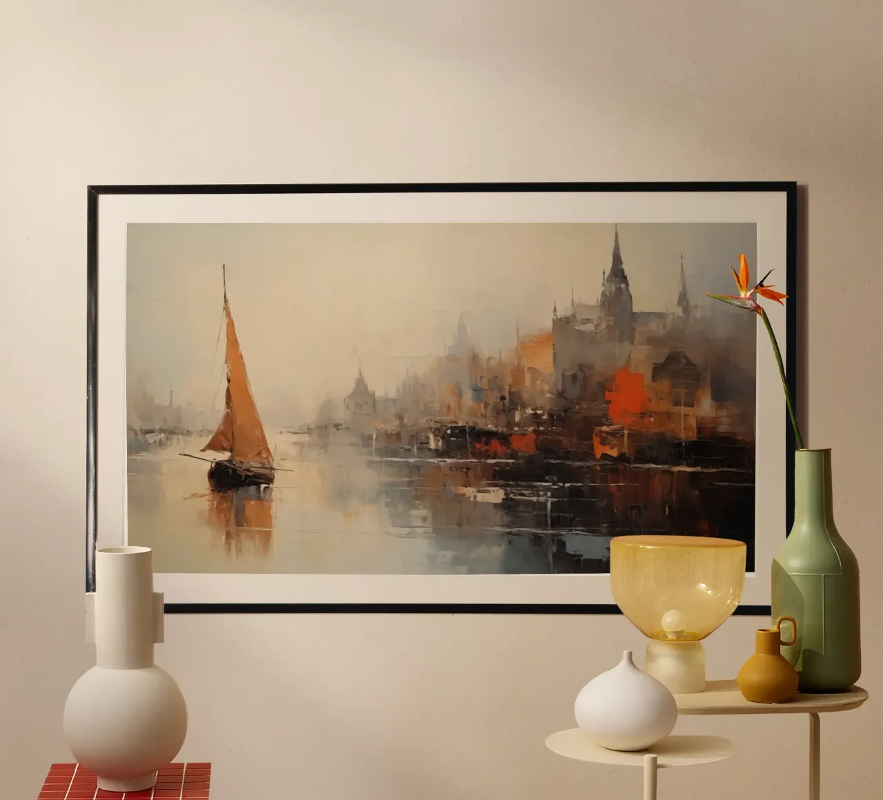 Città portuale carta hahnemühle da Imagine
