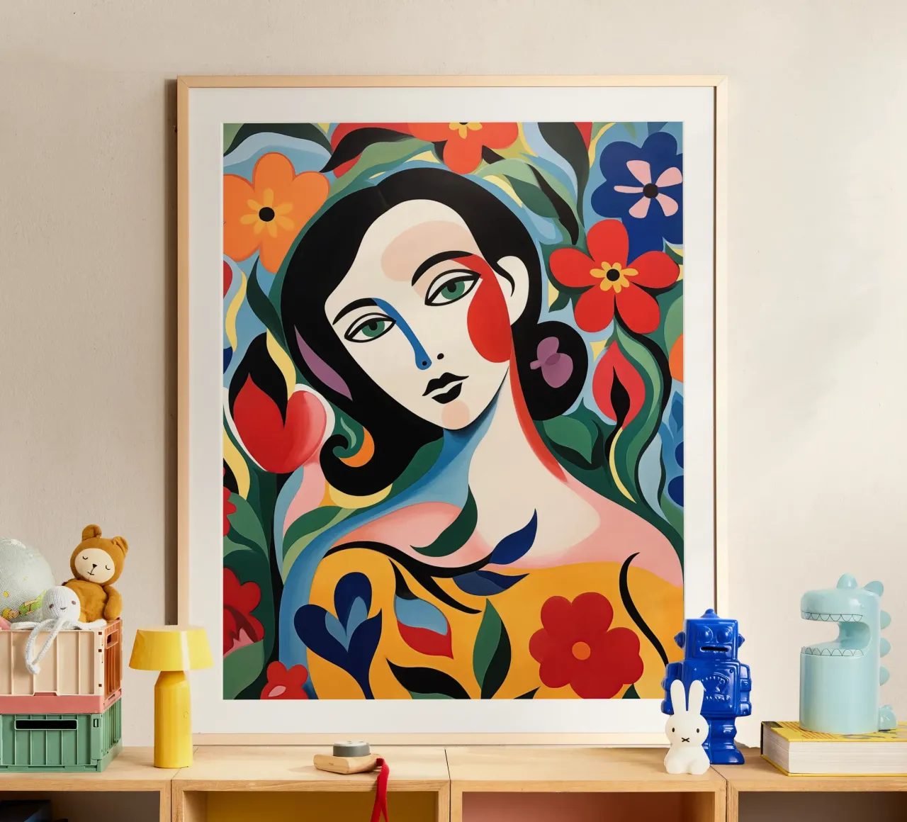Ritratto femminile in colori allegri carta hahnemühle da Imagine