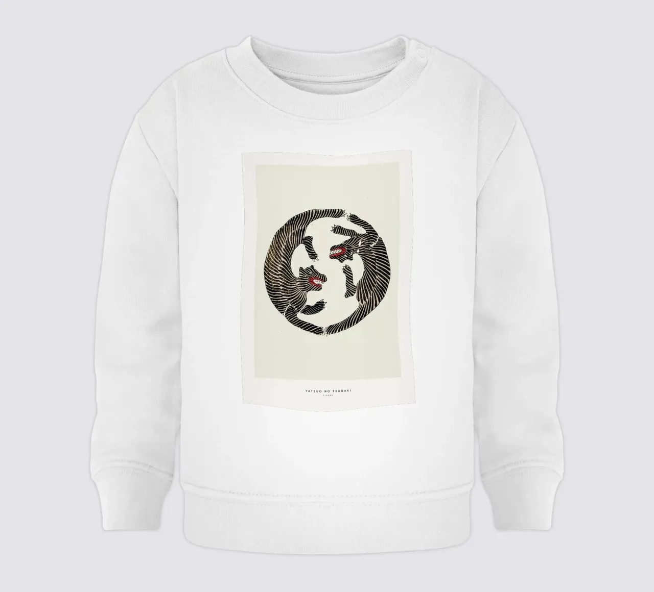 Tomoki - Tigers Woodblock Print felpa neonato da Vintage by JUNIQE