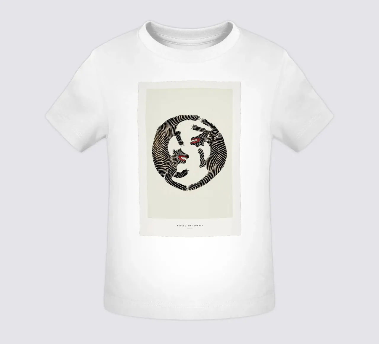 Tomoki - Tigers Woodblock Print maglietta neonato da Vintage by JUNIQE