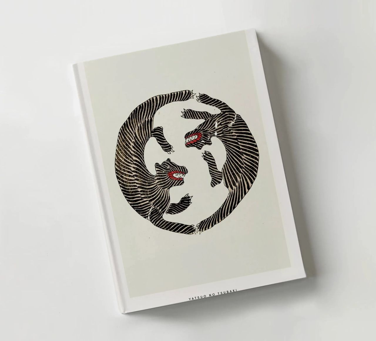 Tomoki - Tigers Woodblock Print notebook by Vintage by JUNIQE