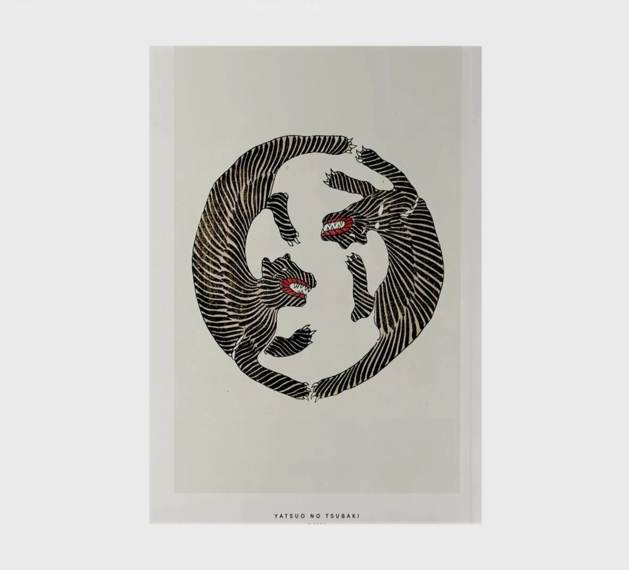 Tomoki - Tigers Woodblock Print notebook by Vintage by JUNIQE