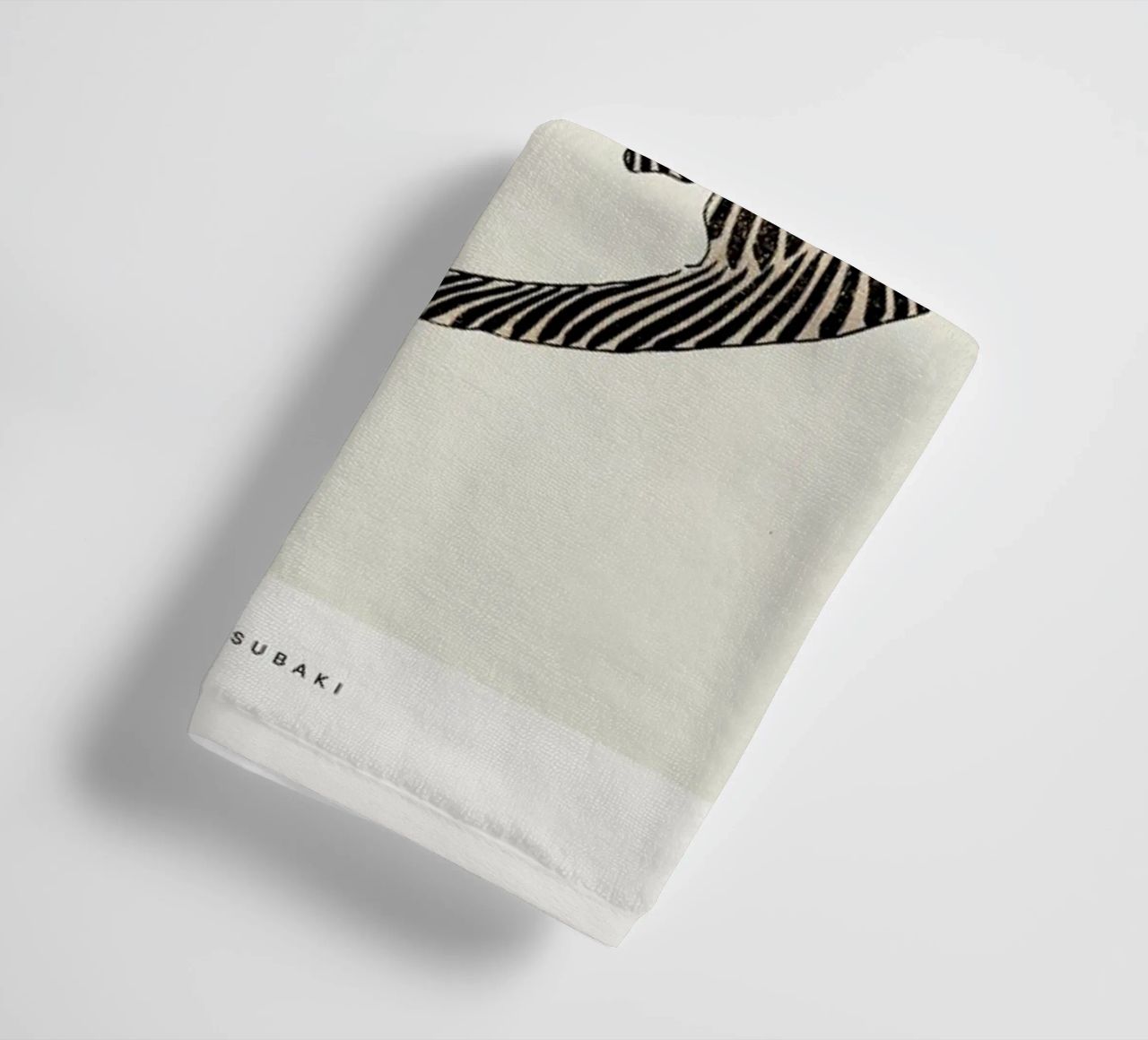Tomoki - Tigers Woodblock Print towel by Vintage by JUNIQE