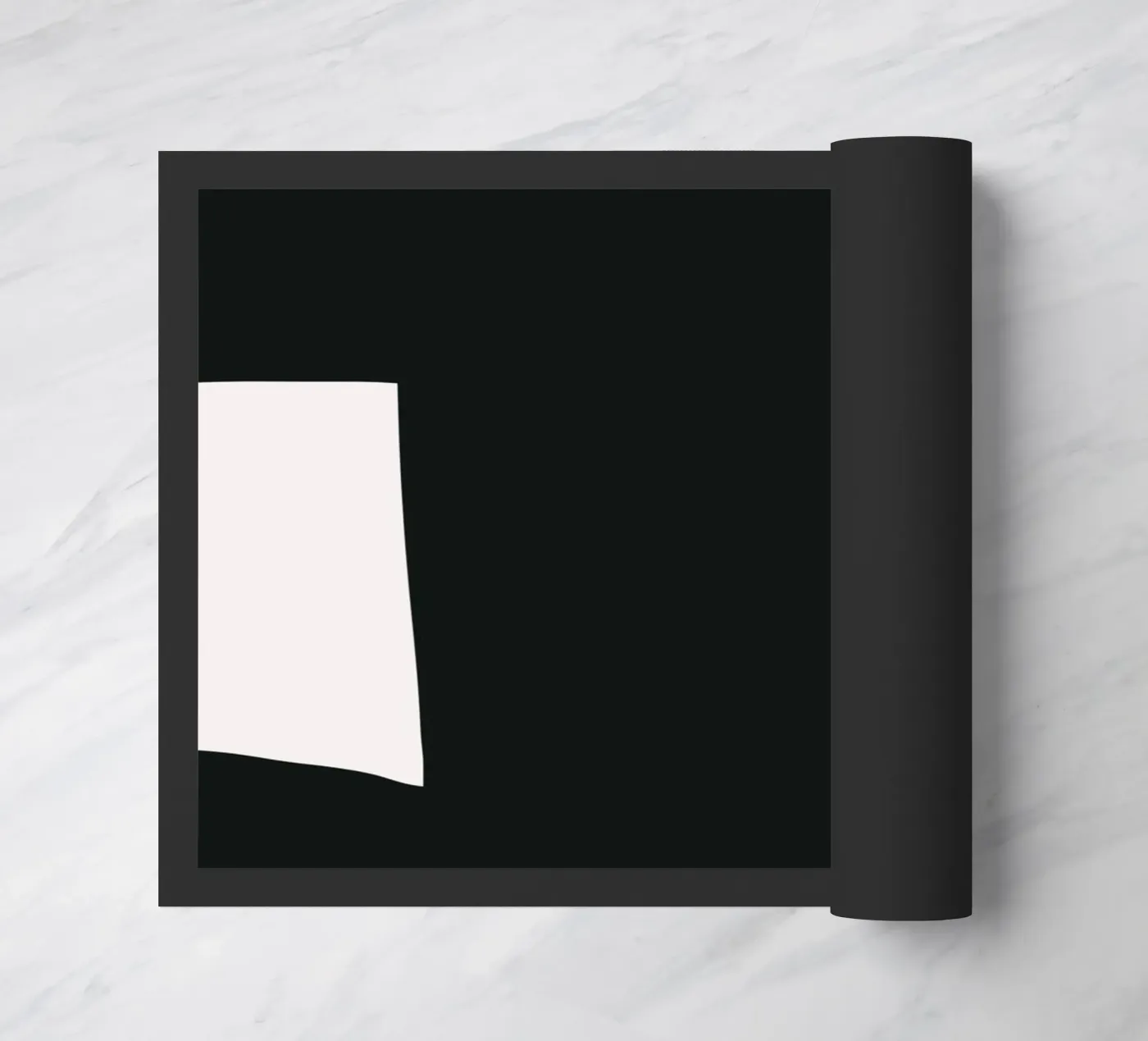 Black composition 04 doormat by Little Dean