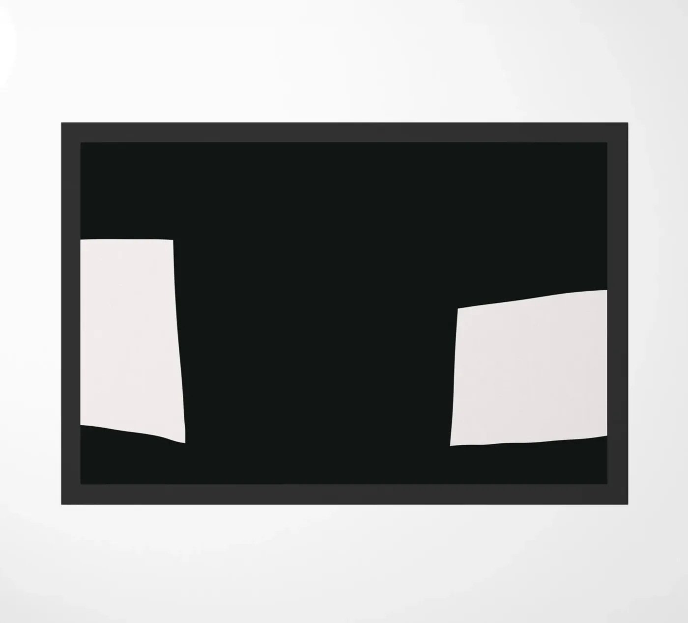 Black composition 04 doormat by Little Dean