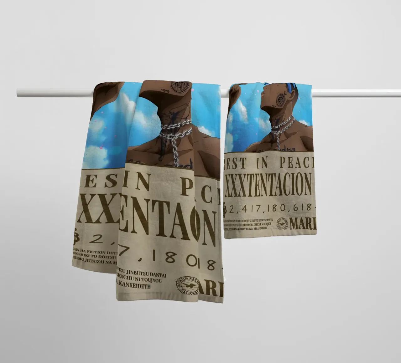 Rust in vrede xxxtentacion badhanddoek van Green