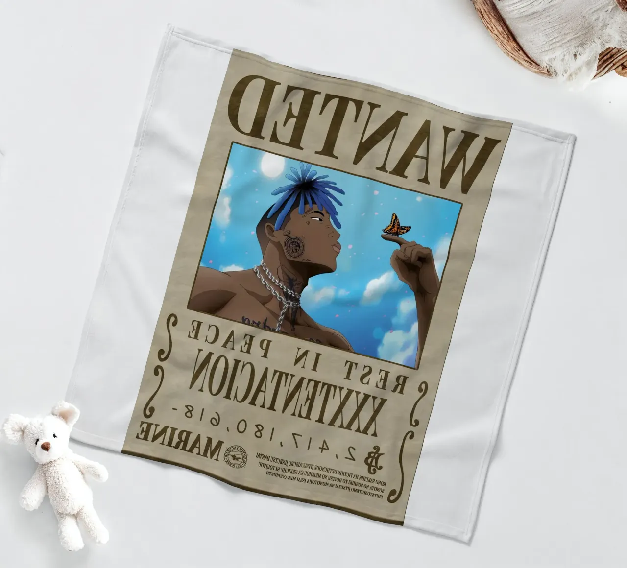 Riposa in pace xxxtentacion coperta in pile da Green