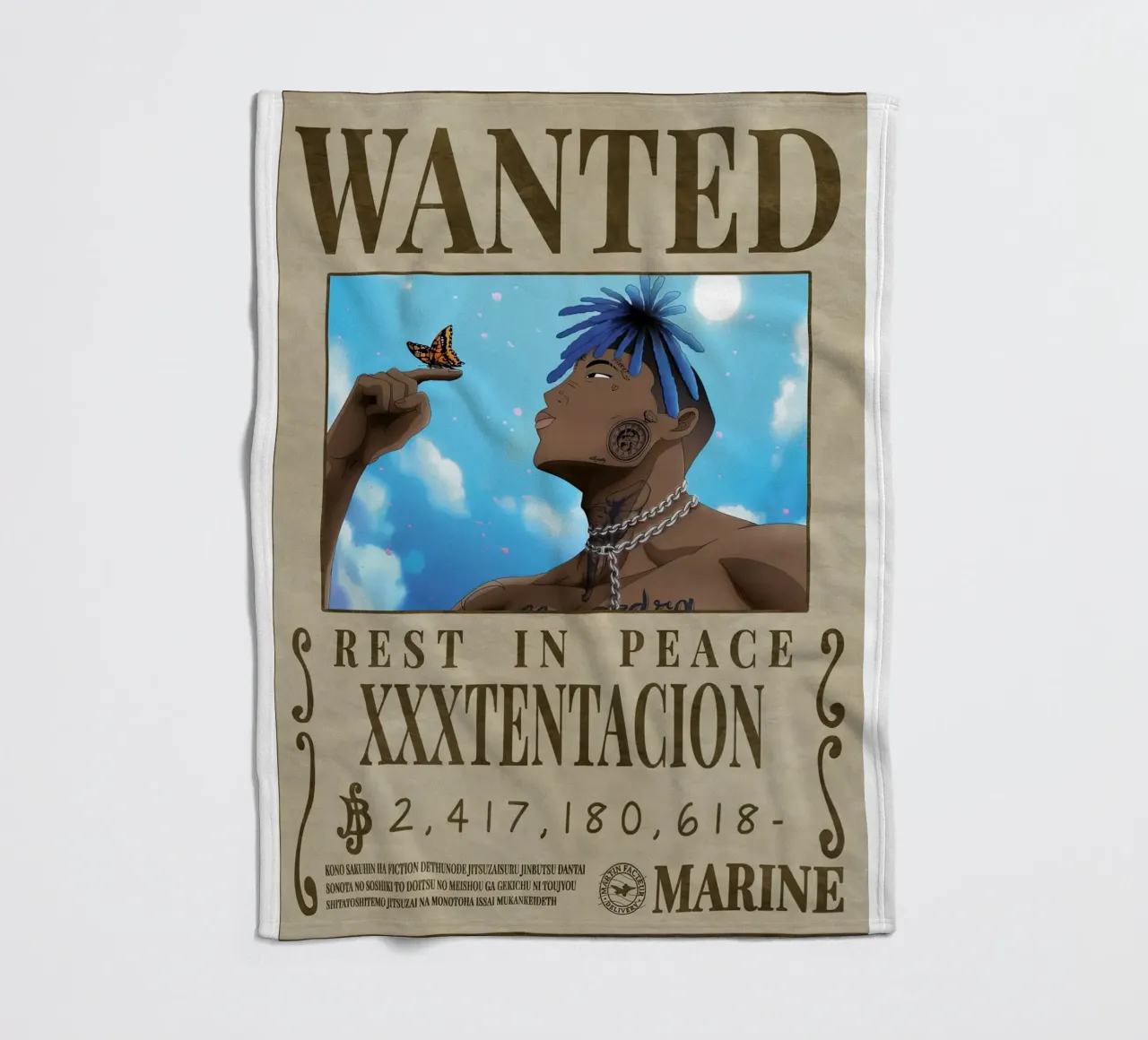 Riposa in pace xxxtentacion coperta in pile da Green