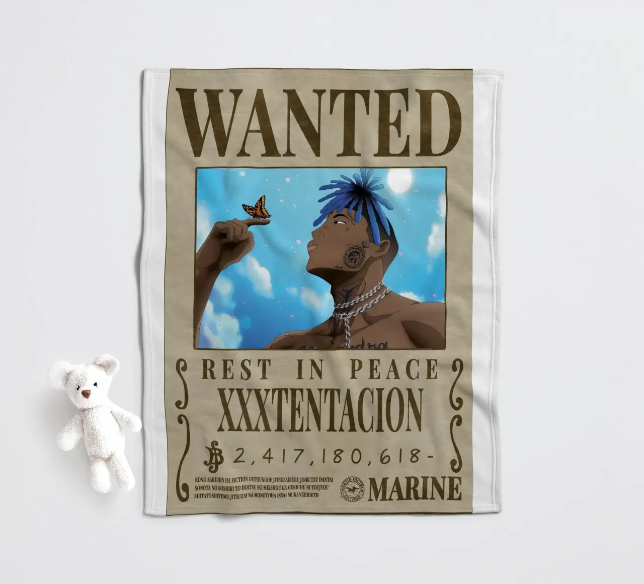 Riposa in pace xxxtentacion coperta in pile da Green