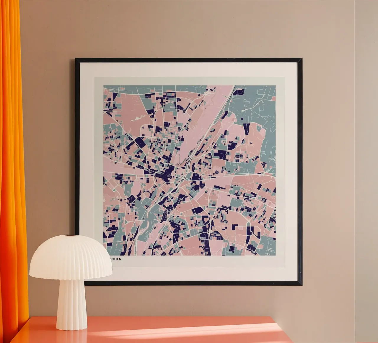 Munich III poster da The Cartography Collection