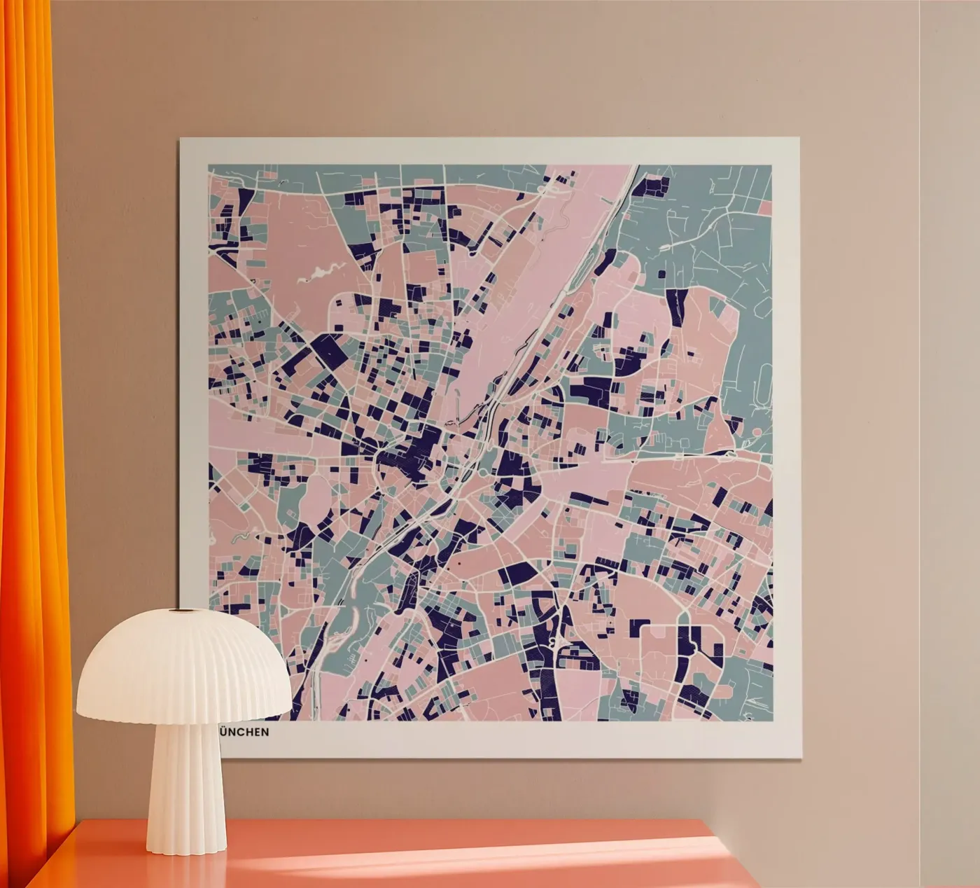 Munich III poster da The Cartography Collection