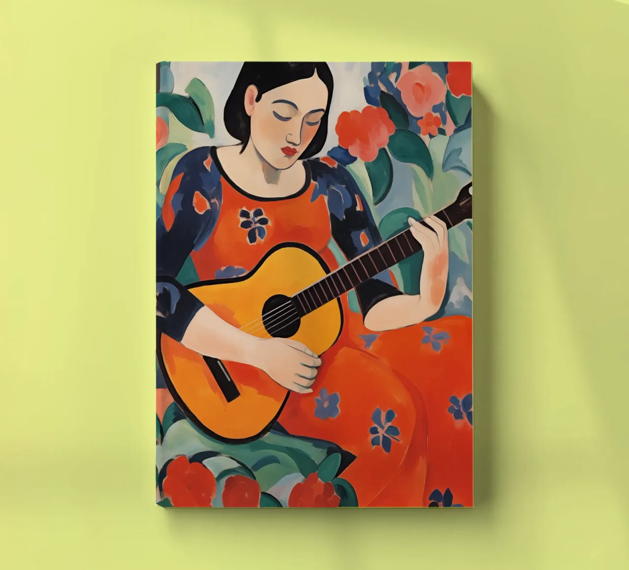 Femme avec guitare espagnole carnet de notes de Imagine