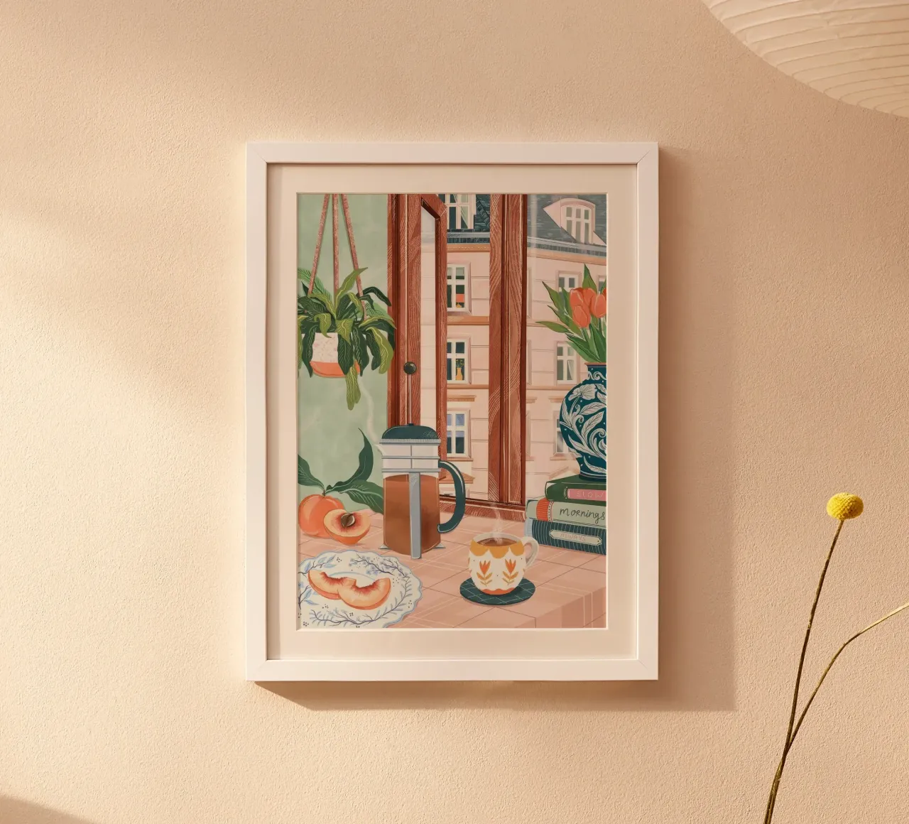 atmosfera mattutina poster con telaio in legno da Luke Yaeger