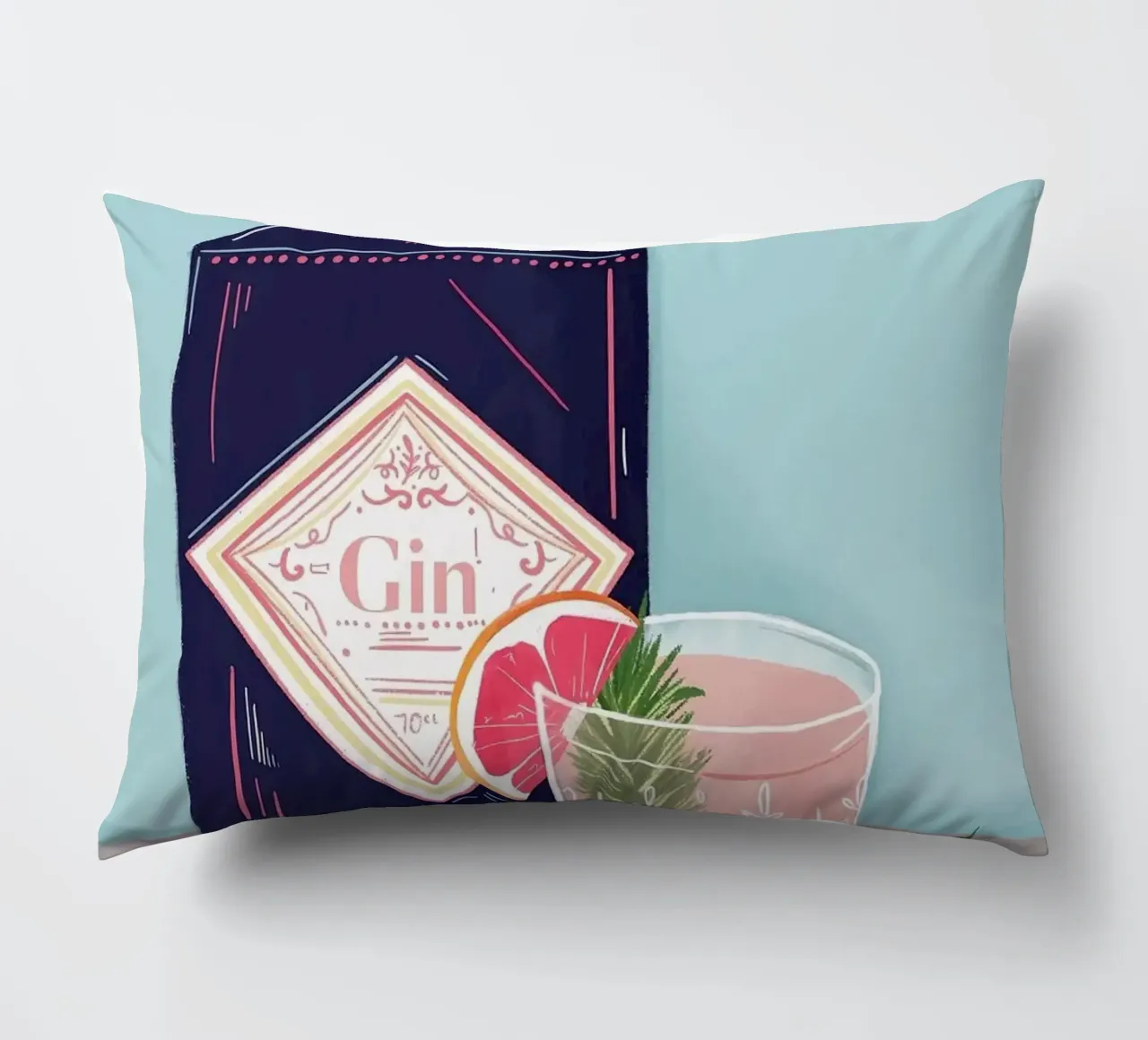 bottiglia di gin cuscino da Luke Yaeger