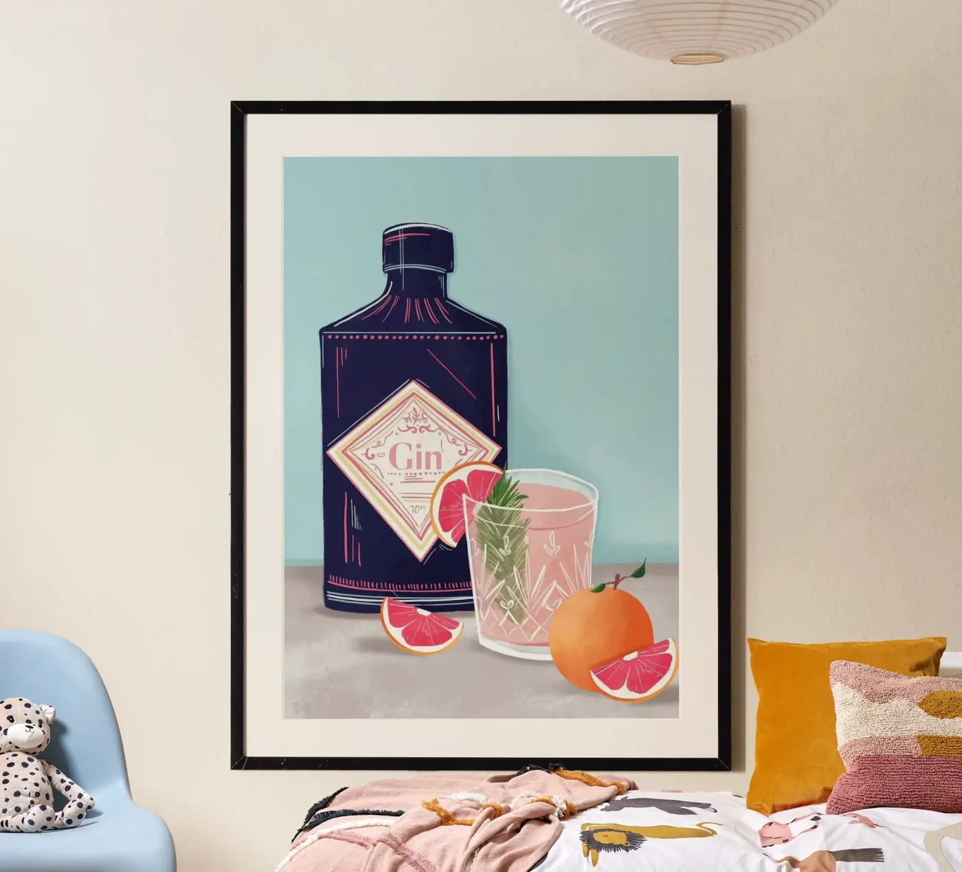 gin bottle poster by Luke Yaeger