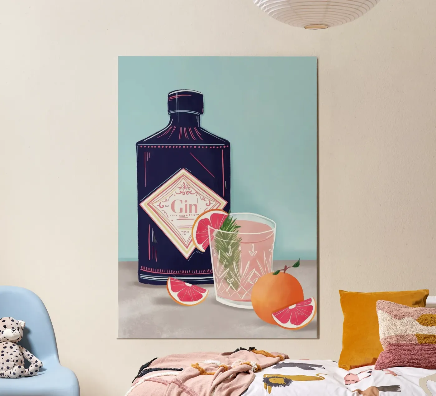 gin bottle poster by Luke Yaeger