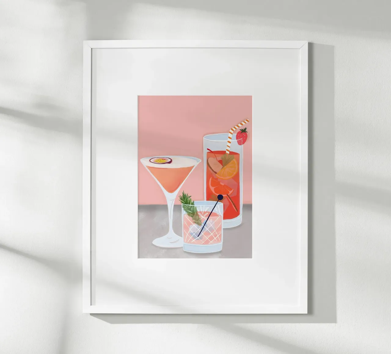 cocktail poster con telaio in plastica da Luke Yaeger