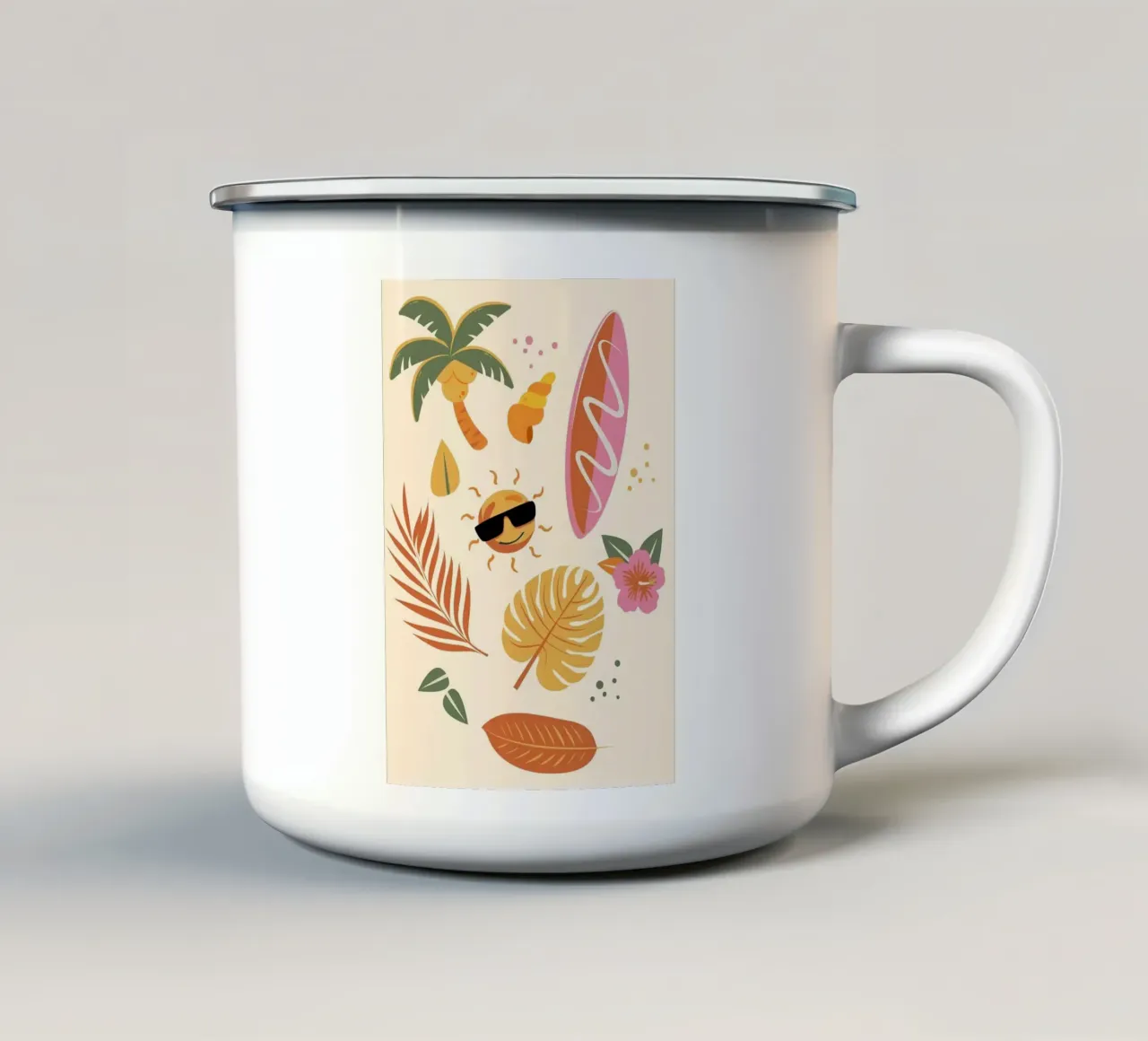 sole con occhiali da sole tazza in smalto da Luke Yaeger