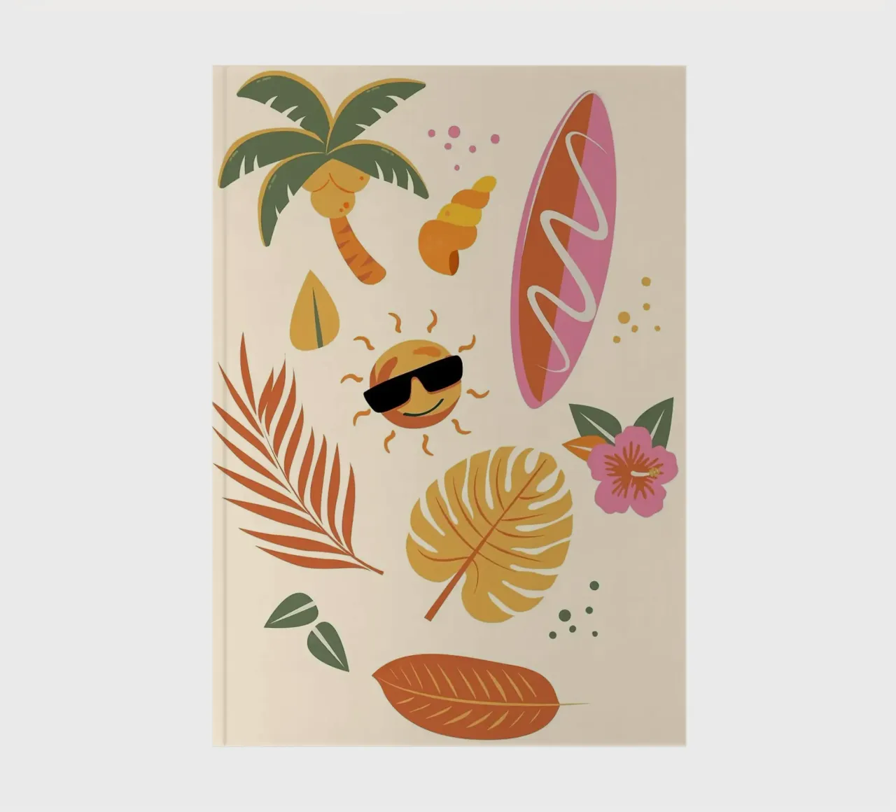 sun with sunglasses notebook by Luke Yaeger