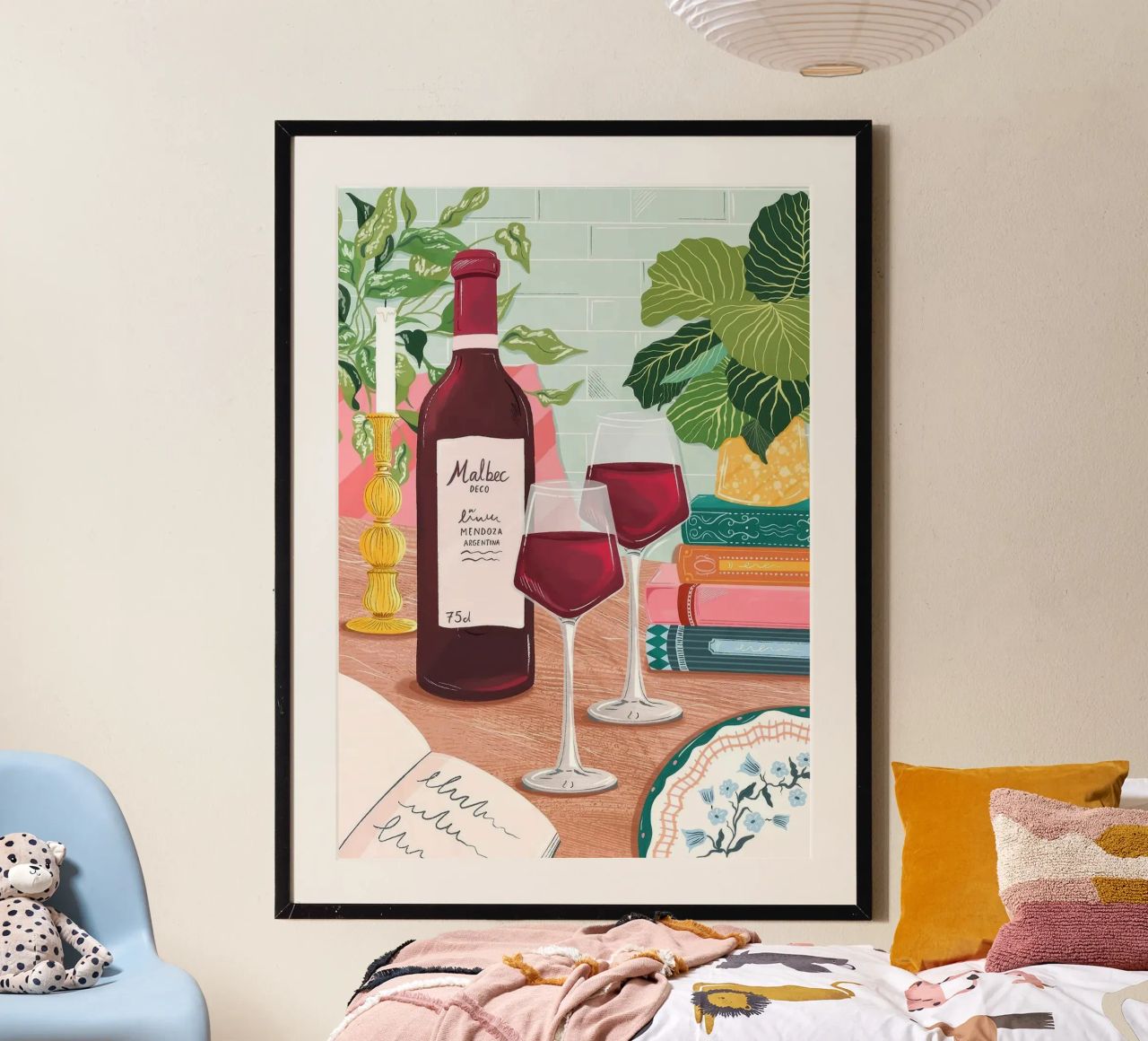 wine bottle poster by Luke Yaeger