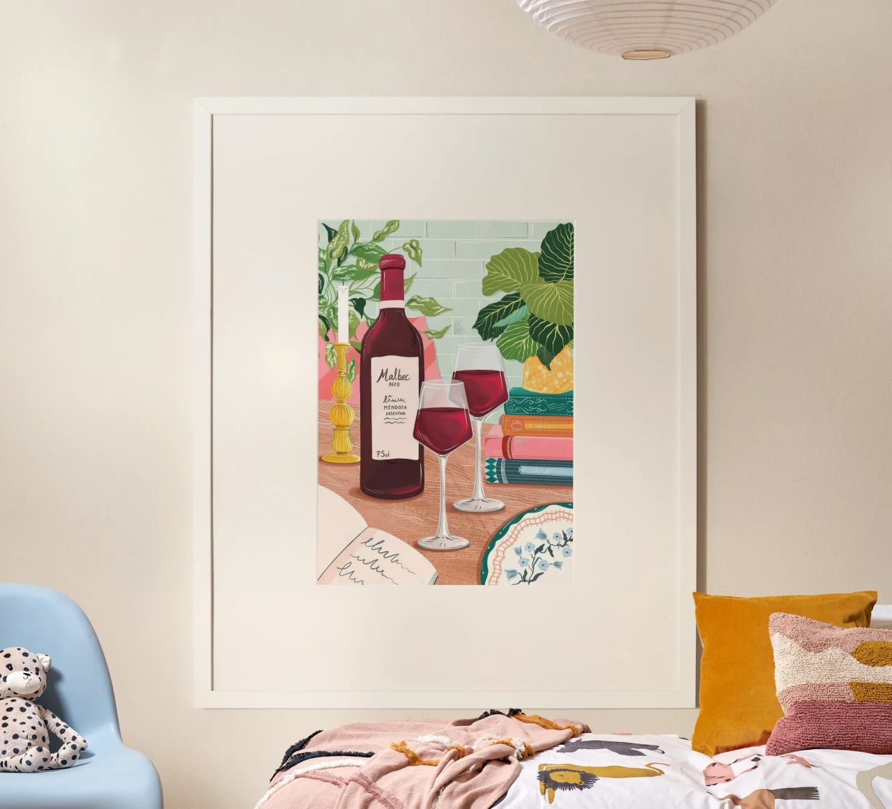 wine bottle poster by Luke Yaeger