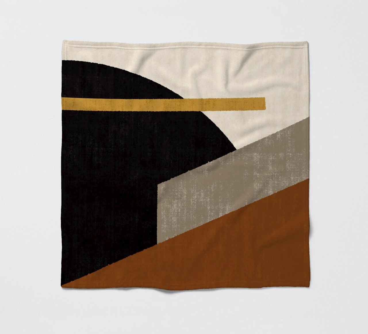 Geometric Compo 1 Filet Landscape - Terracotta Brown coperta in pile da MoonlightPrint