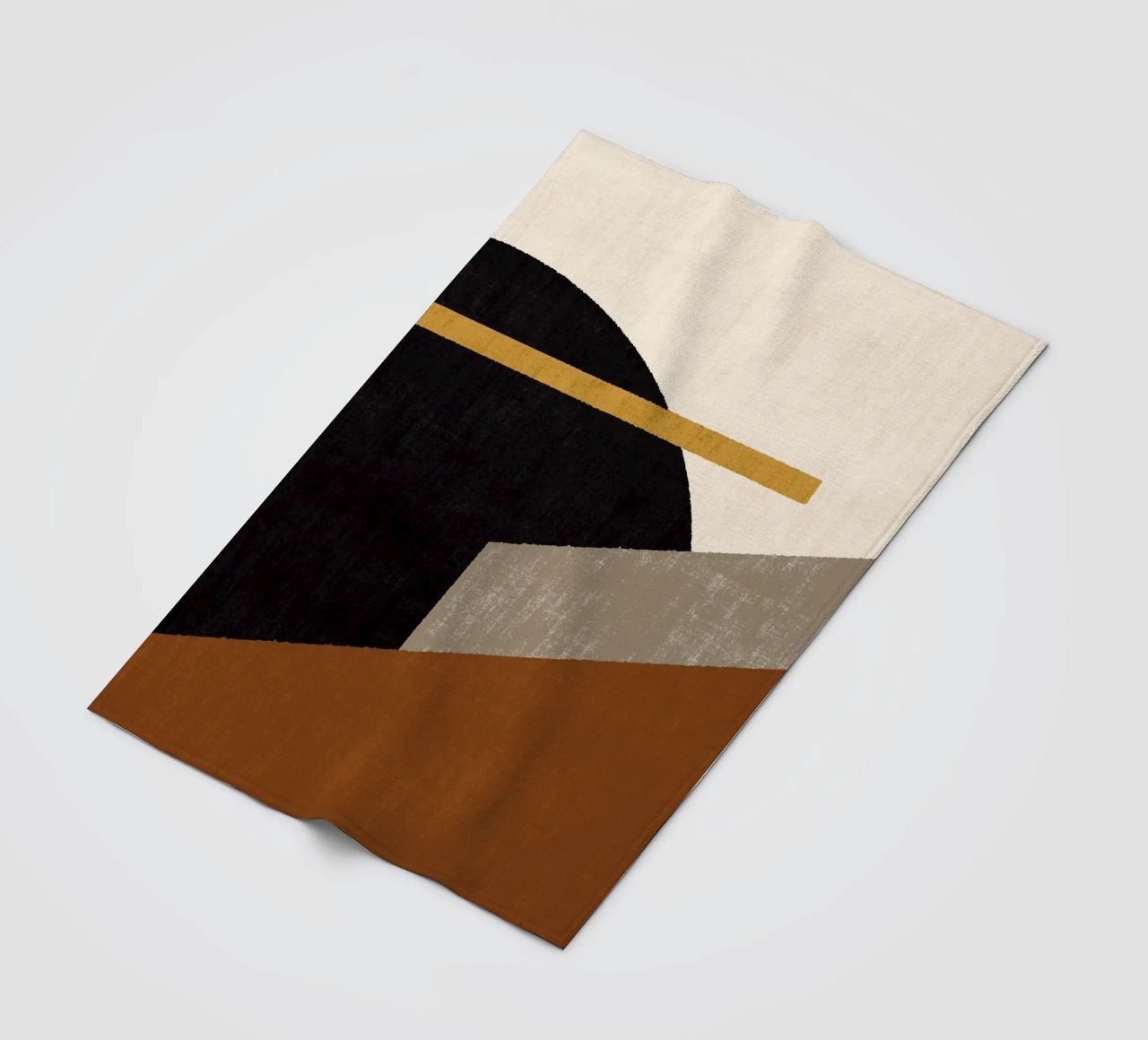 Geometric Compo 1 Filet Landscape - Terracotta Brown coperta in pile da MoonlightPrint