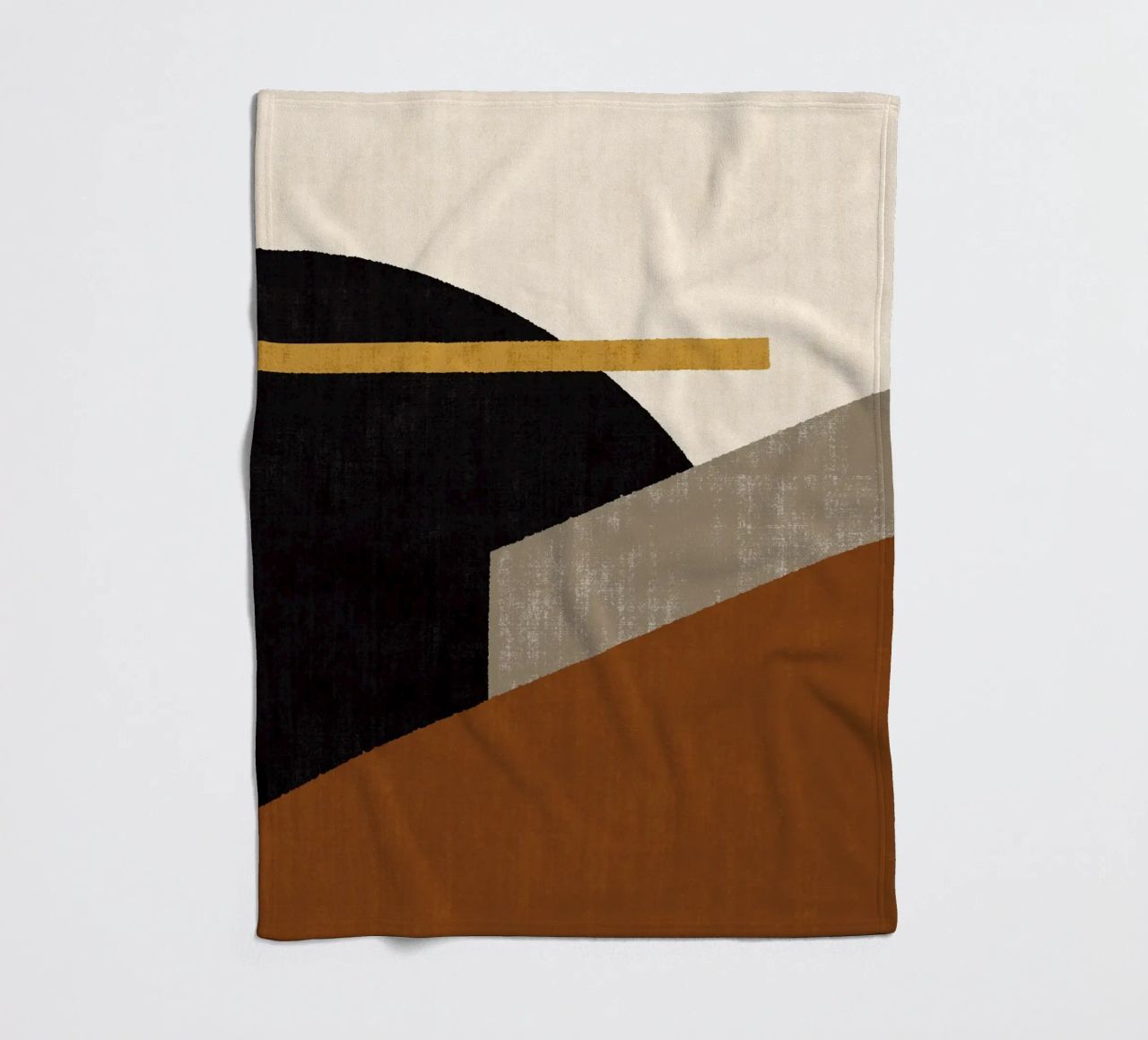 Geometric Compo 1 Filet Landscape - Terracotta Brown coperta in pile da MoonlightPrint