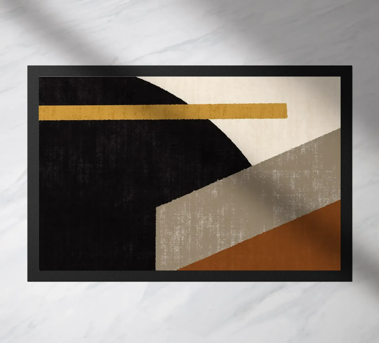 Geometric Compo 1 Filet Landscape - Terracotta Brown zerbino da MoonlightPrint