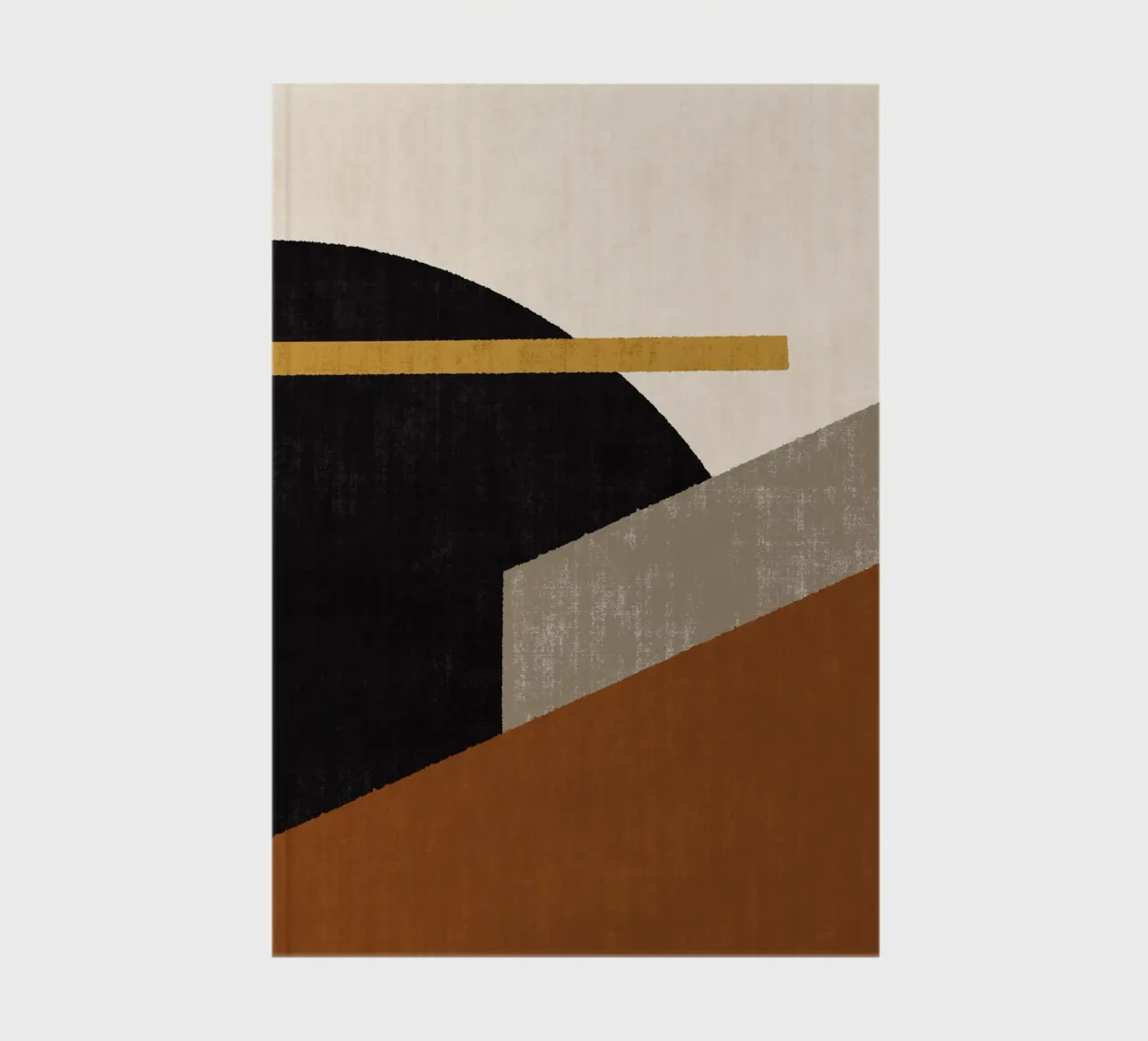 Geometric Compo 1 Filet Landscape - Terracotta Brown notebook by MoonlightPrint