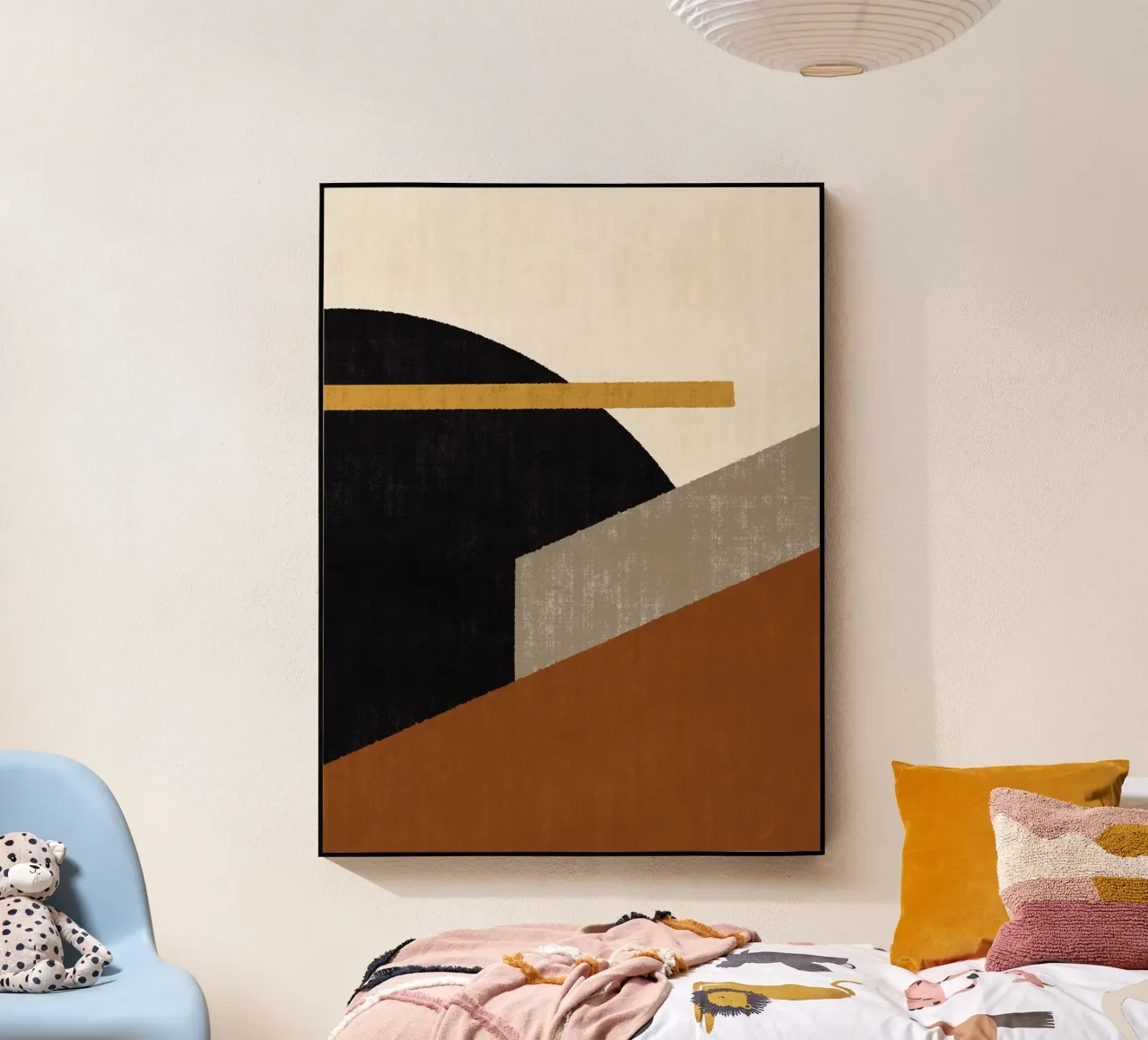 Geometric Compo 1 Filet Landscape - Terracotta Brown plexiglass da MoonlightPrint