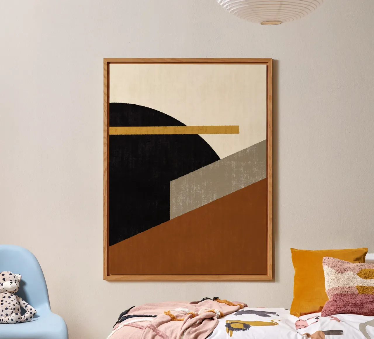 Geometric Compo 1 Filet Landscape - Terracotta Brown pannello forex da MoonlightPrint