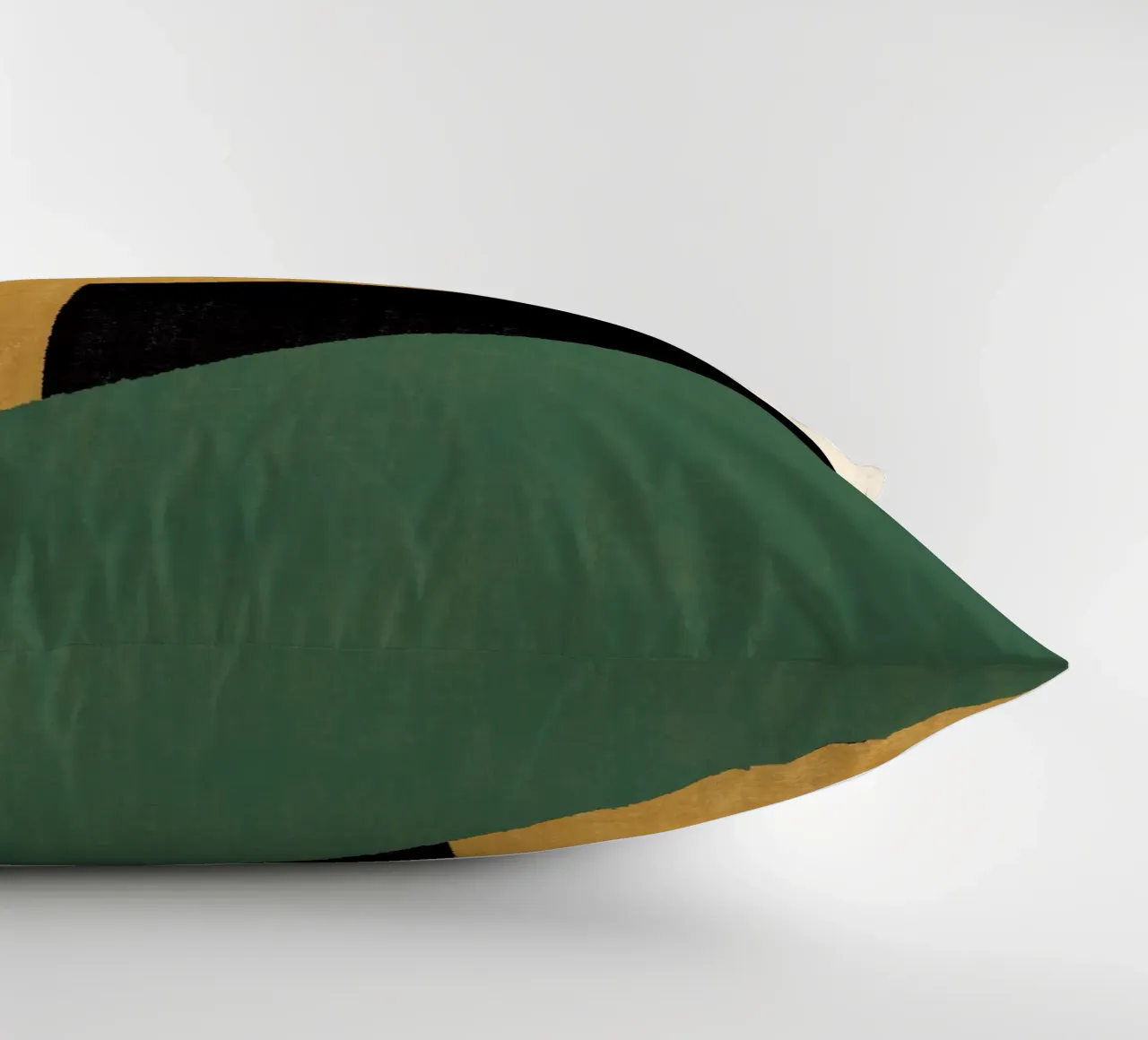 Geometrico Compo 1 Filet Landscape - Verde oro cuscino da MoonlightPrint