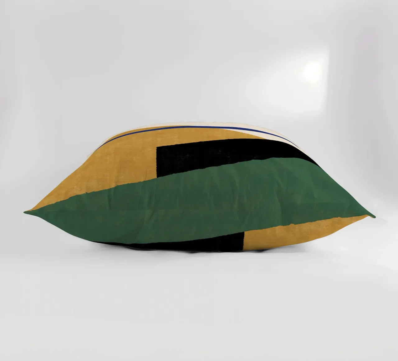 Geometrico Compo 1 Filet Landscape - Verde oro cuscino da MoonlightPrint