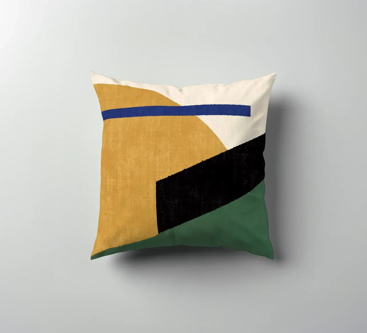 Geometrico Compo 1 Filet Landscape - Verde oro cuscino da MoonlightPrint