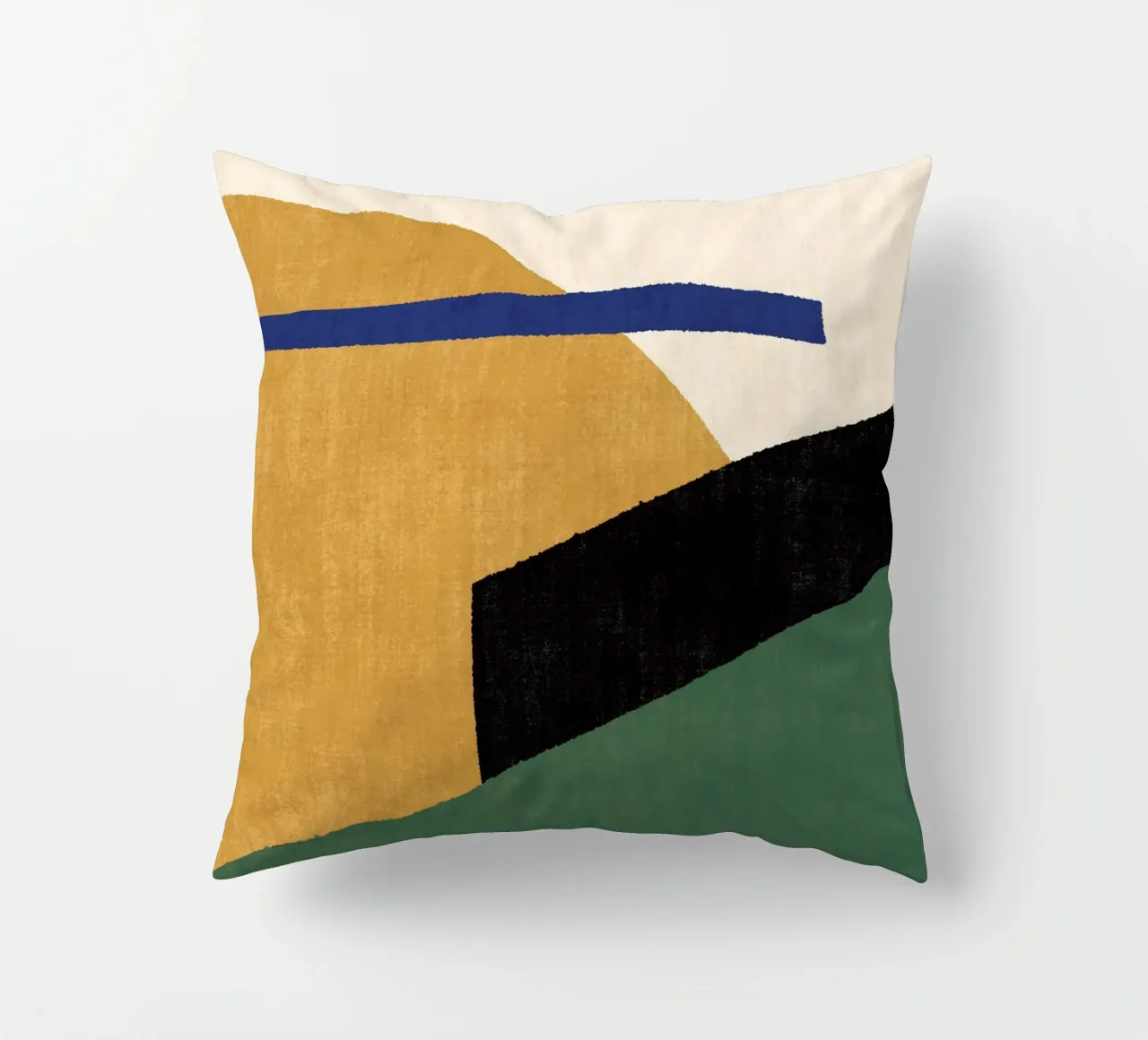 Geometrico Compo 1 Filet Landscape - Verde oro cuscino da MoonlightPrint