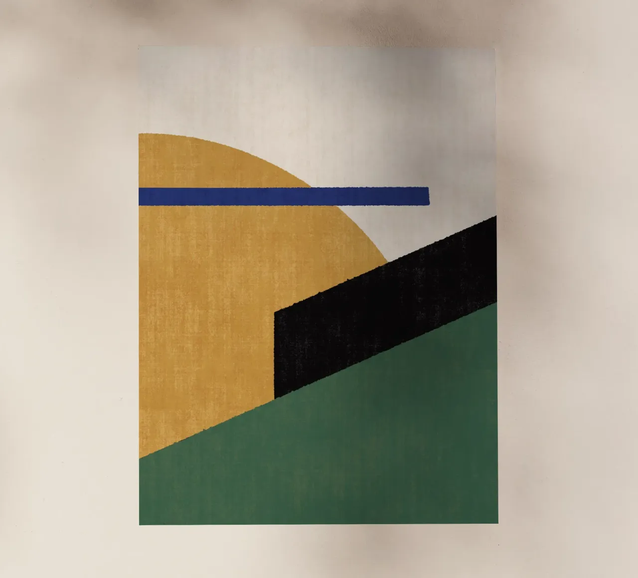 Geometrico Compo 1 Filet Landscape - Verde oro pellicola backlit da MoonlightPrint