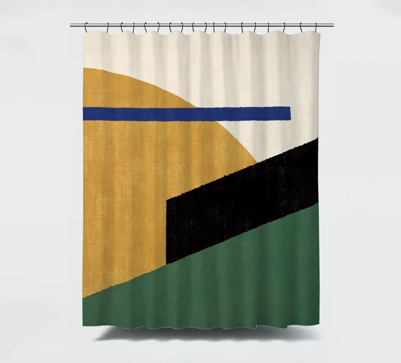 Geometrischer Compo 1 Filet Querformat - Gold Grün Duschvorhang von MoonlightPrint