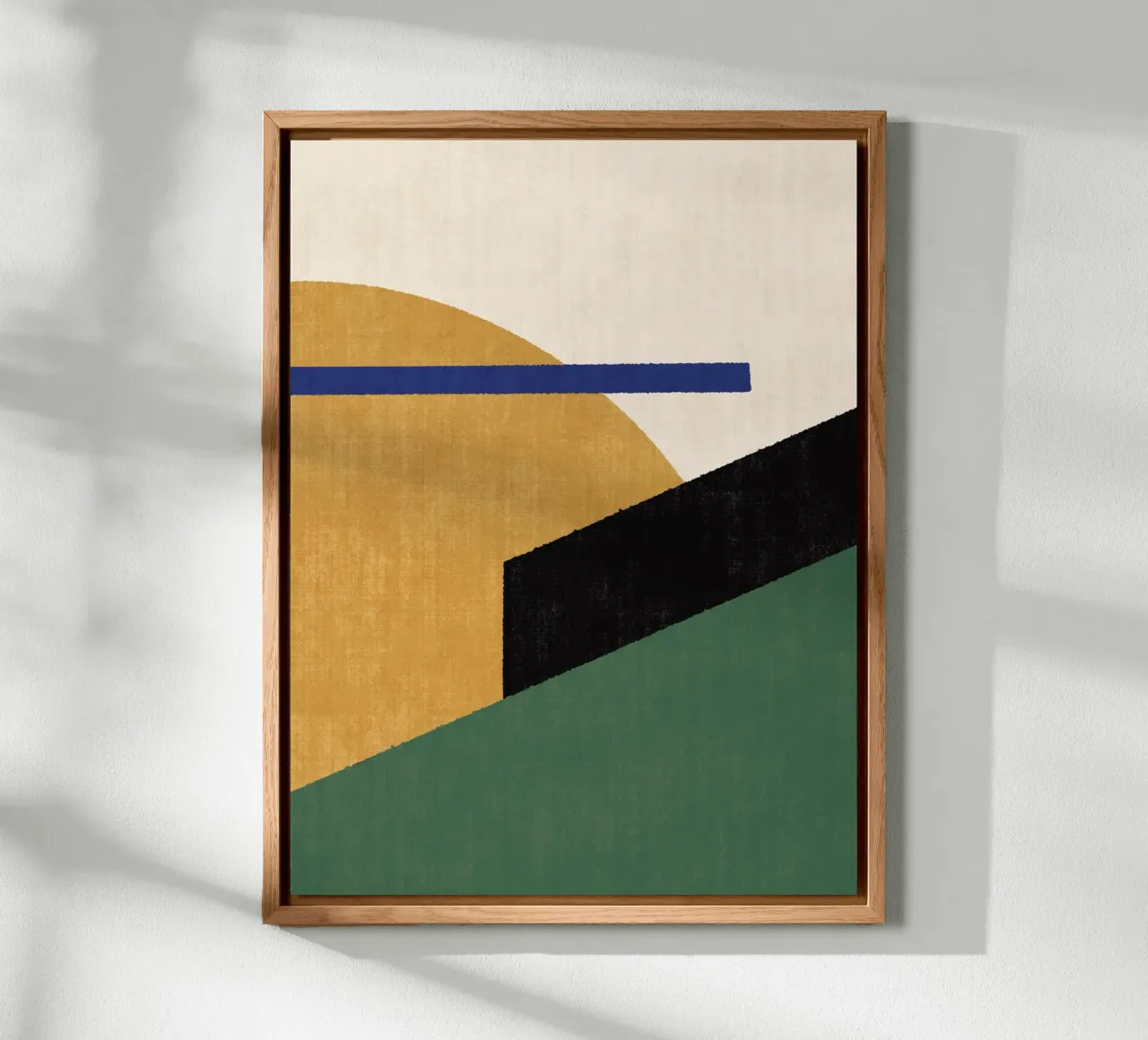 Geometrico Compo 1 Filet Landscape - Verde oro alluminio dibond da MoonlightPrint