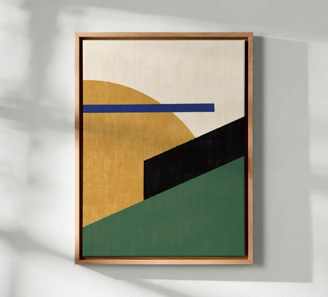 Geometrico Compo 1 Filet Landscape - Verde oro tela da MoonlightPrint