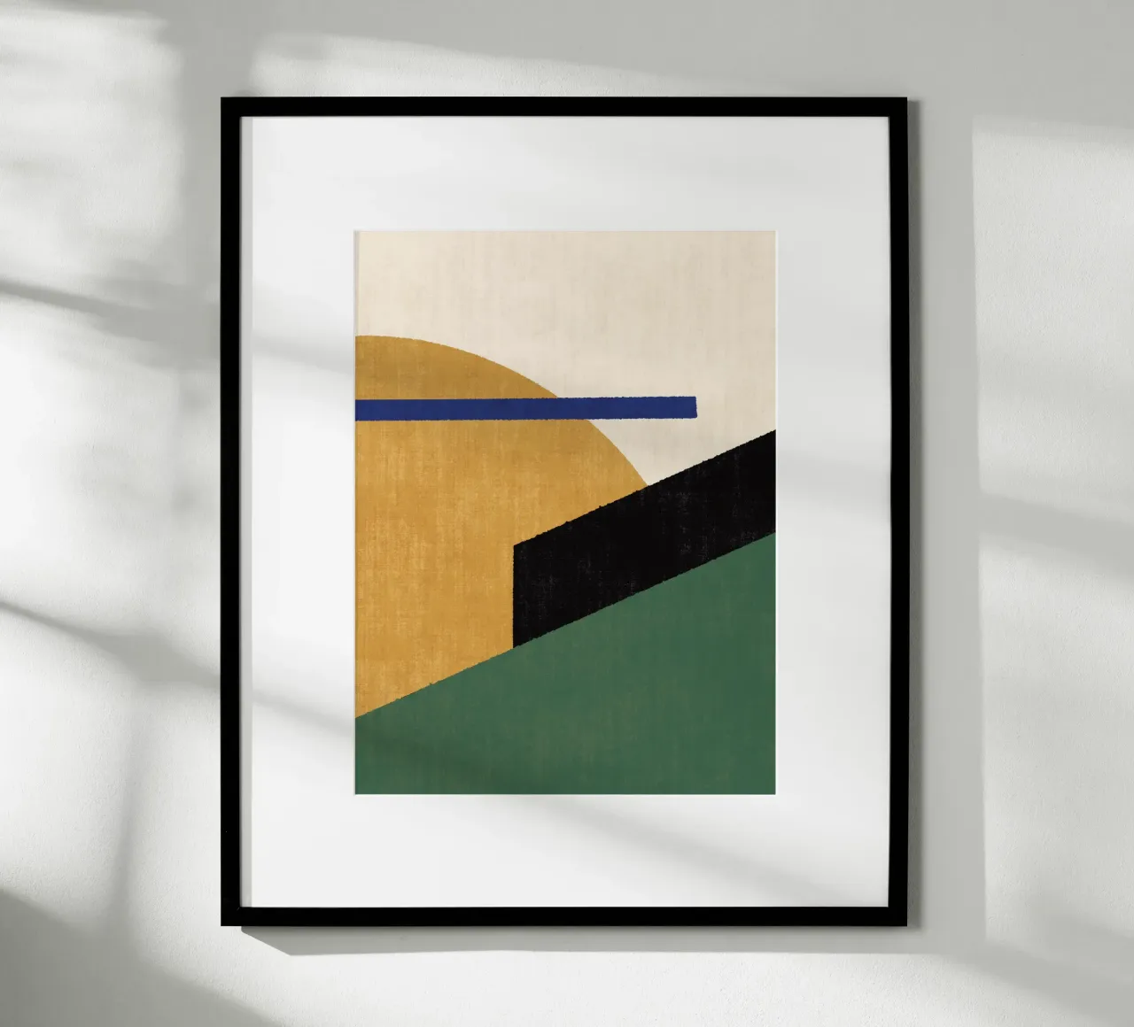 Compo géométrique 1 Filet Paysage - Vert doré poster de MoonlightPrint