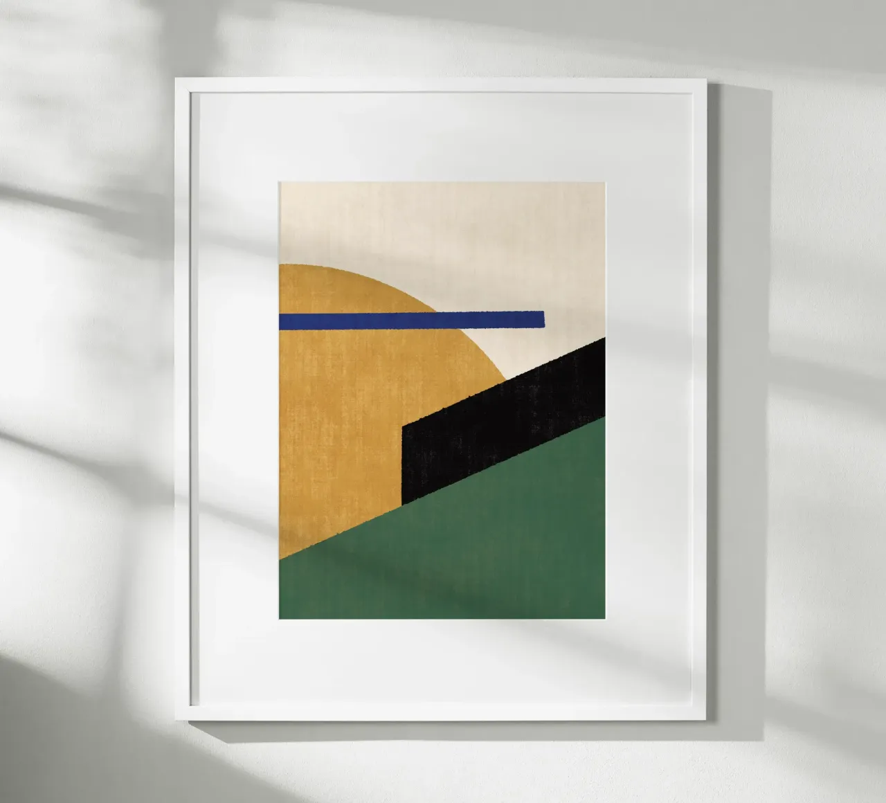 Compo géométrique 1 Filet Paysage - Vert doré poster de MoonlightPrint