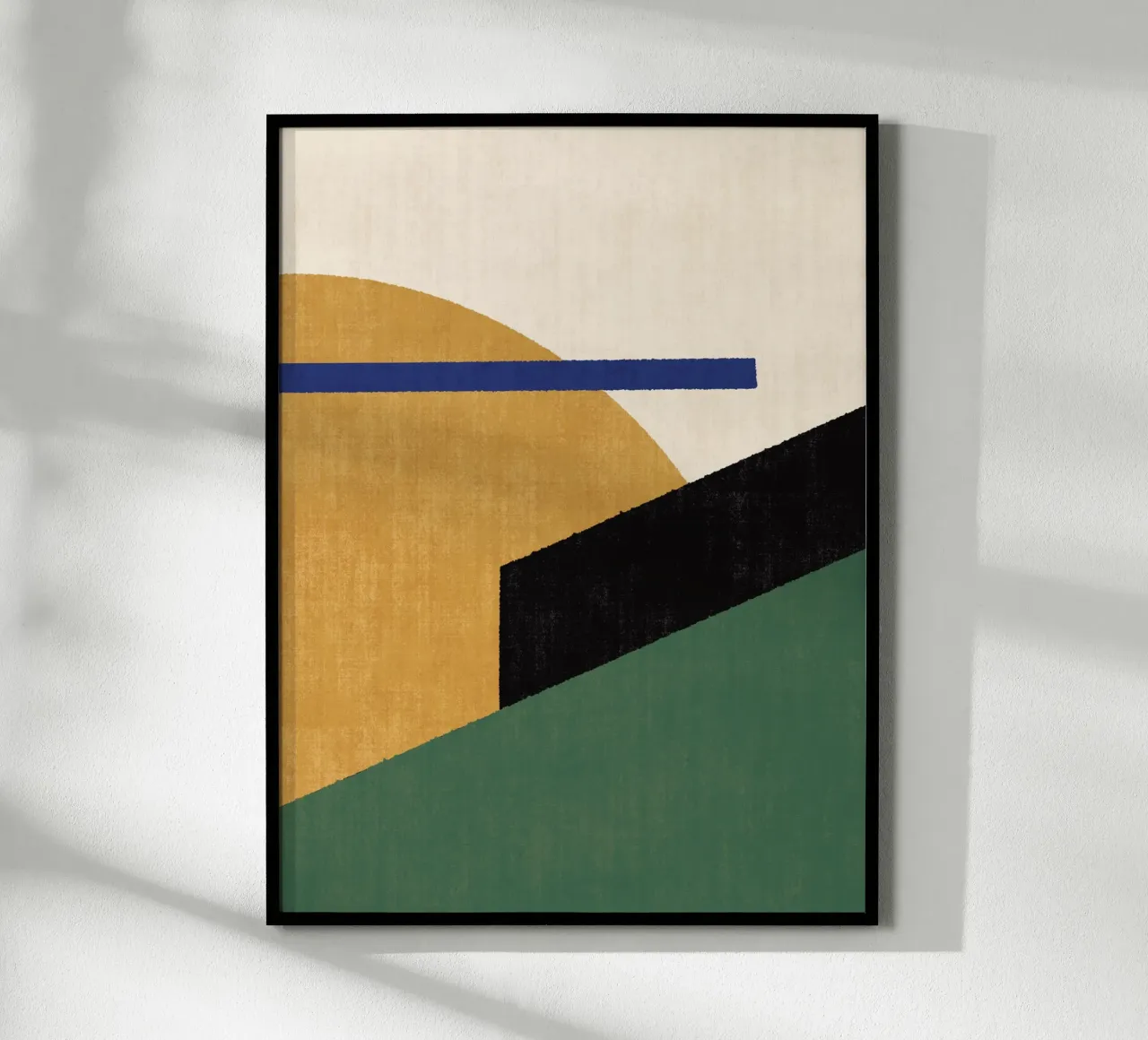 Compo géométrique 1 Filet Paysage - Vert doré poster de MoonlightPrint