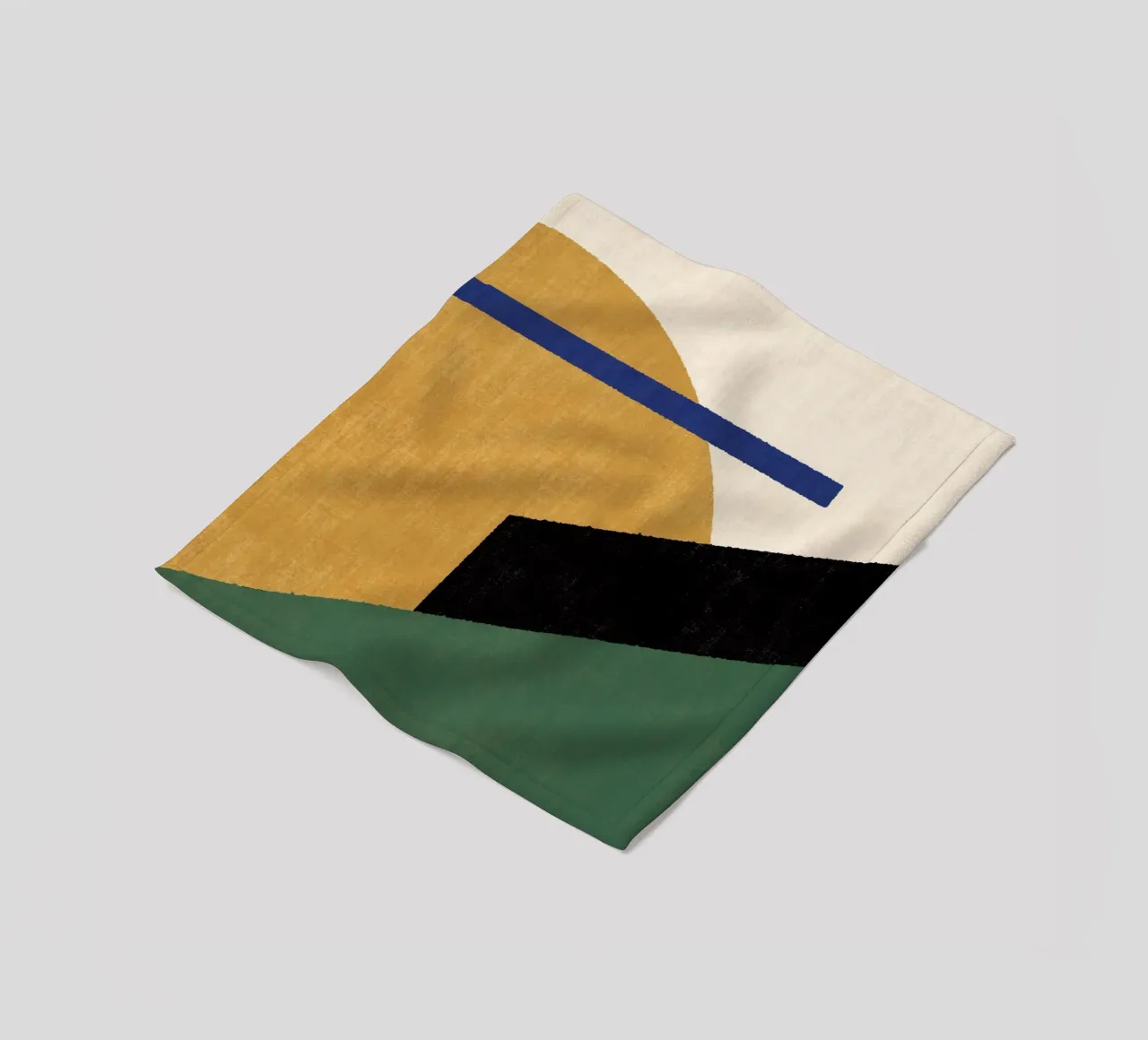 Geometrico Compo 1 Filet Landscape - Verde oro coperta in pile da MoonlightPrint