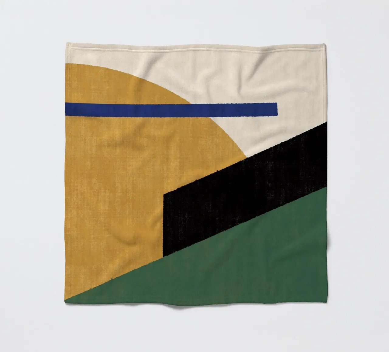 Geometrico Compo 1 Filet Landscape - Verde oro coperta in pile da MoonlightPrint