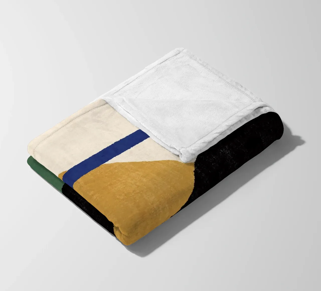 Geometrico Compo 1 Filet Landscape - Verde oro coperta in pile da MoonlightPrint