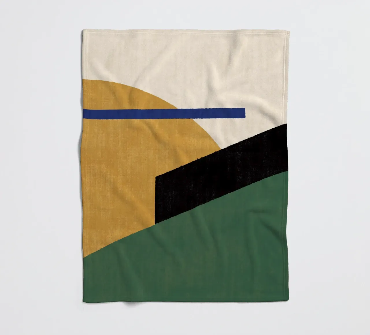 Geometrico Compo 1 Filet Landscape - Verde oro coperta in pile da MoonlightPrint