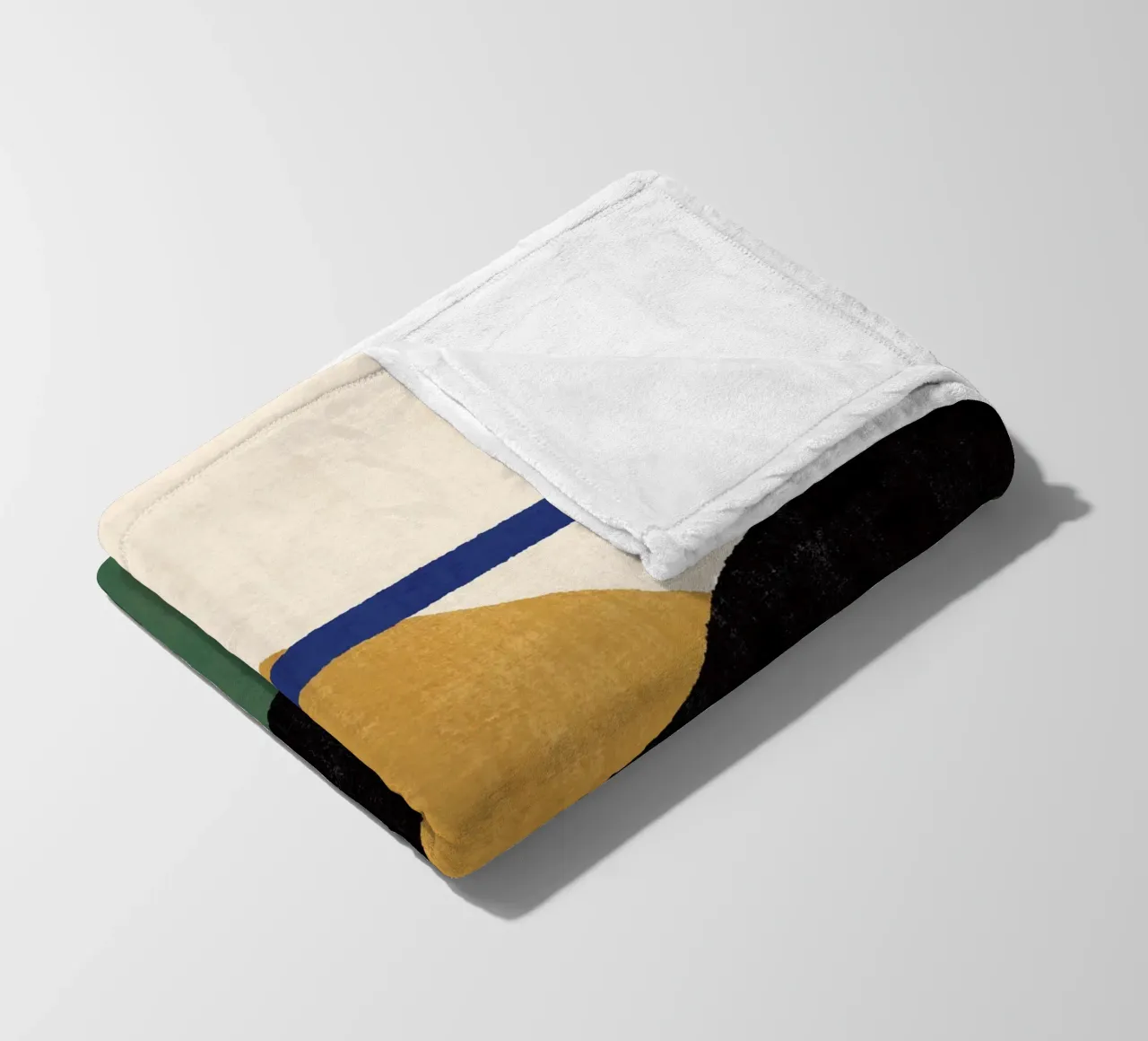Geometrico Compo 1 Filet Landscape - Verde oro coperta in pile da MoonlightPrint